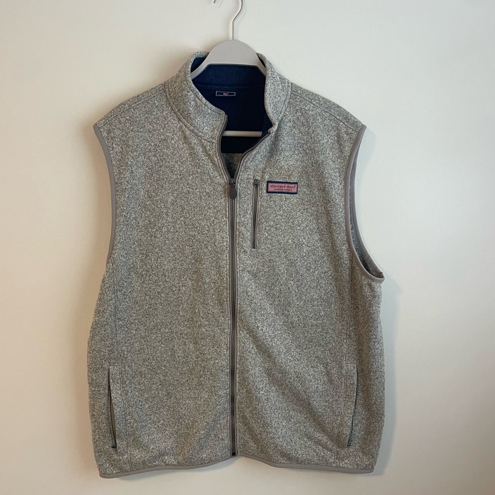 Vineyard Vines Heather Gray Knit Vest